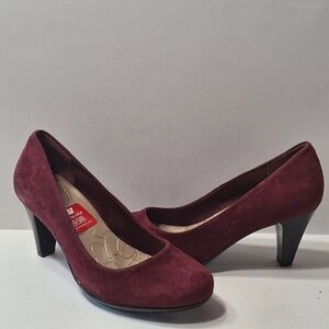 Giani Bernini "NEW" Oxblood Sweets Classic Preppy Faux Suede Heels Size 7